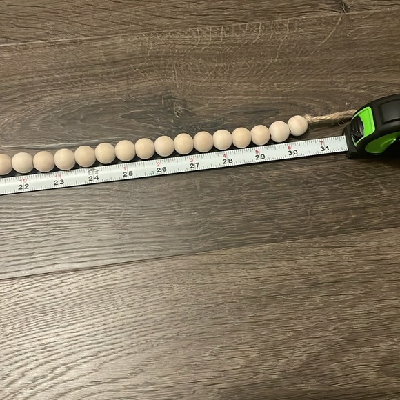 Decorative Wood Beaded Garland - Picture 3 of 3